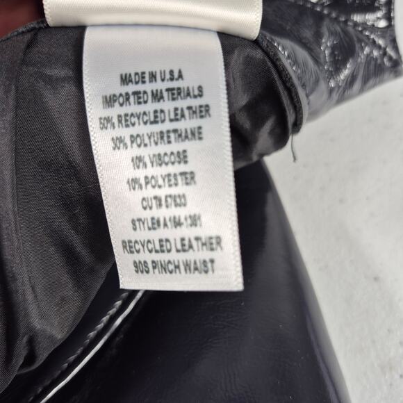 AGOLDE USA Black Recycled Leather Hi Rise 5 Pocket Jeans Pants 31 x 29 - Picture 3 of 3